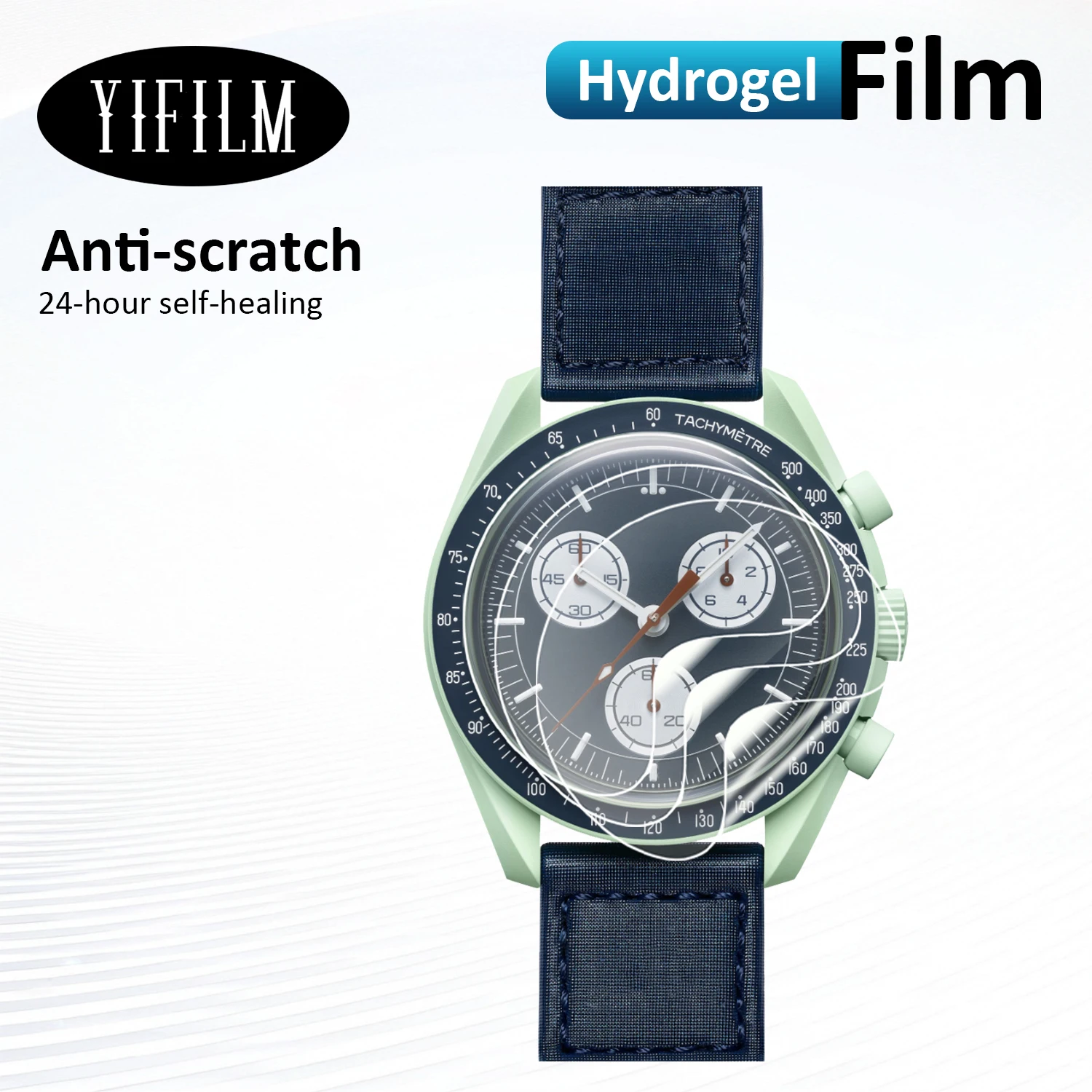 3Pcs Full Coverage Film For Omega Swatch Co Branded Watch Screen Protector For Bioceramic MoonSwatch SO33 Soft TPU Hydrogel Film
