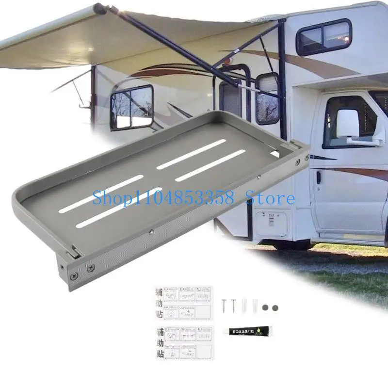 652F 30cm/40cm RVs Shelf Aluminum Floating Storage Shelf Foldable Space Saver Folding Shelves for Interior Organization