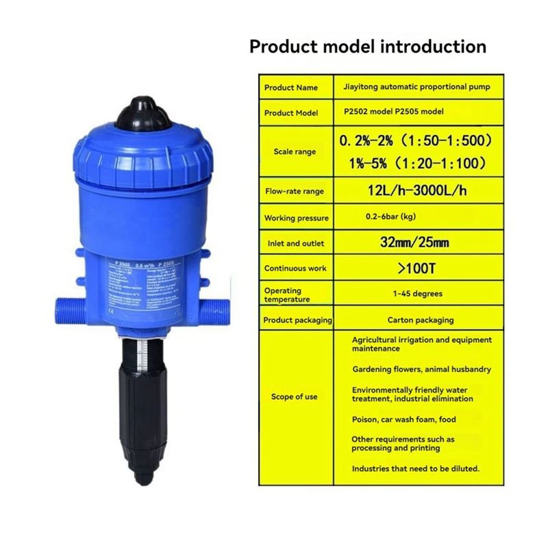 Fertilizers Injector Livestock Farming Chemical Fertilizers Injector Dispenser Proportioner Dosing Device Pump