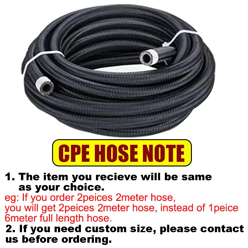 1M/1.5M/2M AN20 Selang Bahan Bakar Mobil Saluran Gas Minyak Nilon Baja Tahan Karat CPE Karet Rem Pipa Ujung Pas Konektor Adaptor Tabung CPE