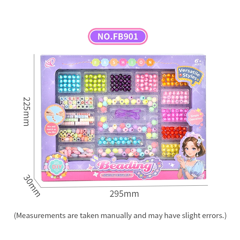 Children's Handmade Beaded DIY Handmade Bracelet Necklace Ornaments Accessories Colorful Beads Educational Toys For Girls Gifts