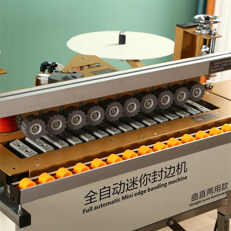 WFS750 Edge Banding Machine Portable Folding Small Automatic Edge Sealing Machine Plywood Edge Bander with Double-sided Glue