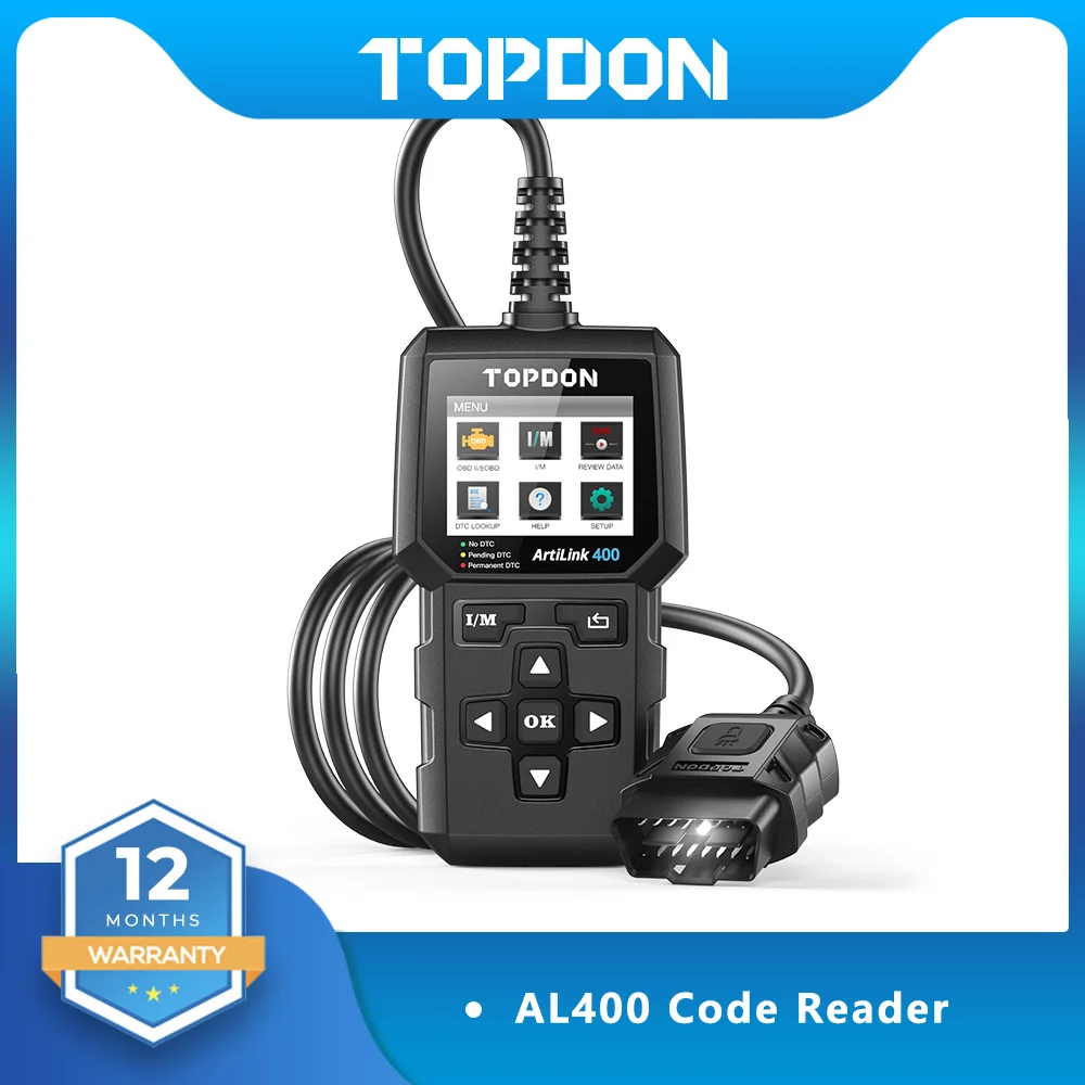 TOPDON AL400 ECU Reader Car Diagnostic Tool OBD2 Full Service Repair Diagnose Scanner Auto Car Code Reader