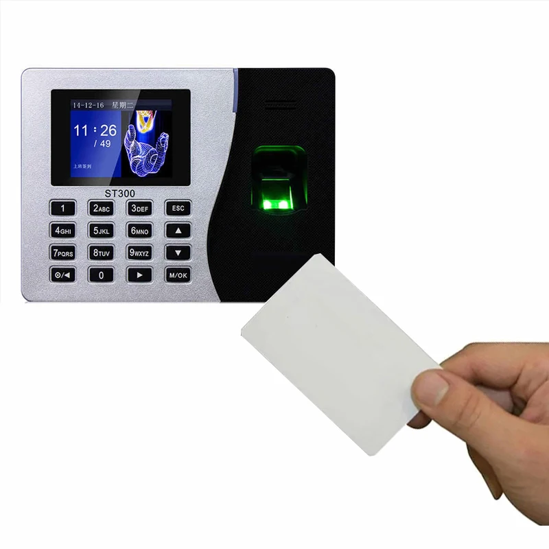 ST300-IC fingerprint+13.56MHz MF IC card Fingerprint recognition attendance terminal Automatic Generation of attendance Reports