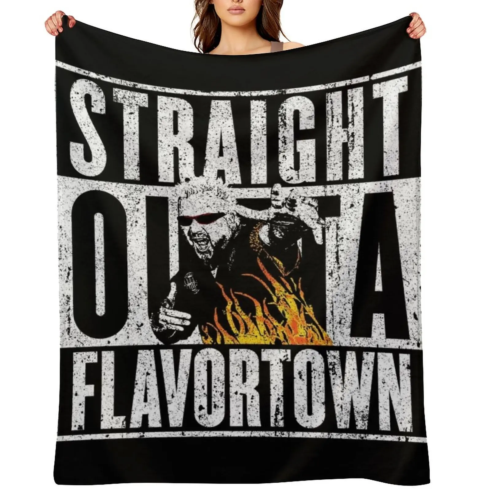 

Straight Outta Flavortown Throw Blanket Winter beds Beautifuls Decoratives Warm Blankets