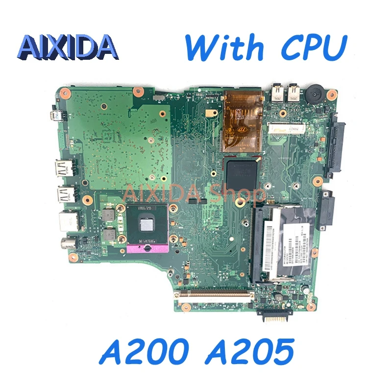 

AIXIDA 6050A2111701-MB-A03 V000108890 main board for Toshiba A200 A205 laptop motherboard DDR2 free CPU with GPU slot full test