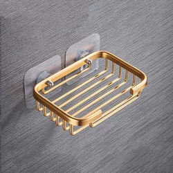 Gold Soap Dishes Wall Mounted Soap Basket Bathroom Accessories Bathroom Furniture Toilet Balcony Glass Soap Holder