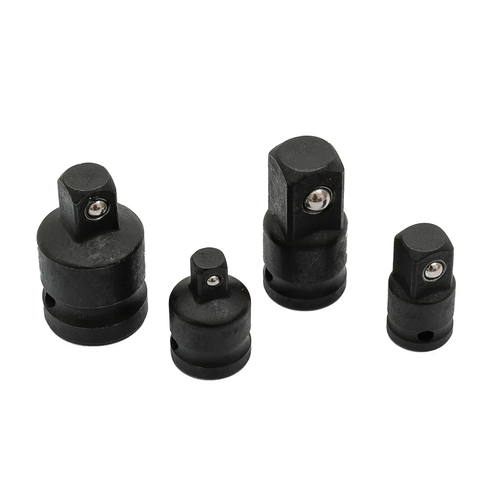 4 ชิ้น 1/4 3/8 1/2 เหล็ก Air Impact Adapter Converter ขั้วต่อซ็อกเก็ตลดไดร์เวอร์นิวเมติกปืน Conversion