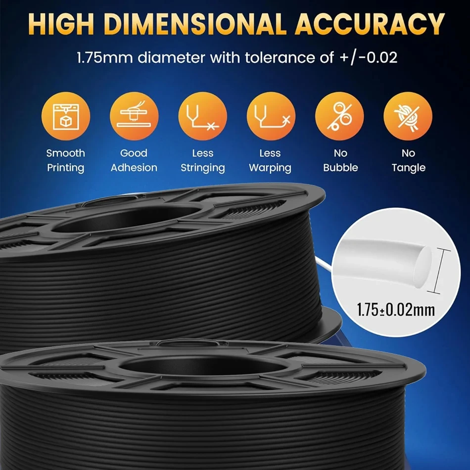 JAYO 3 Rolki PLA Plus 3.3KG Wielokolorowy Filament do Drukarek 3D PLA PLUS 1.75mm Materiały do Drukarek 3D FDM Obsługa Swobodnego Kombinowania — zdjęcie produktu 6