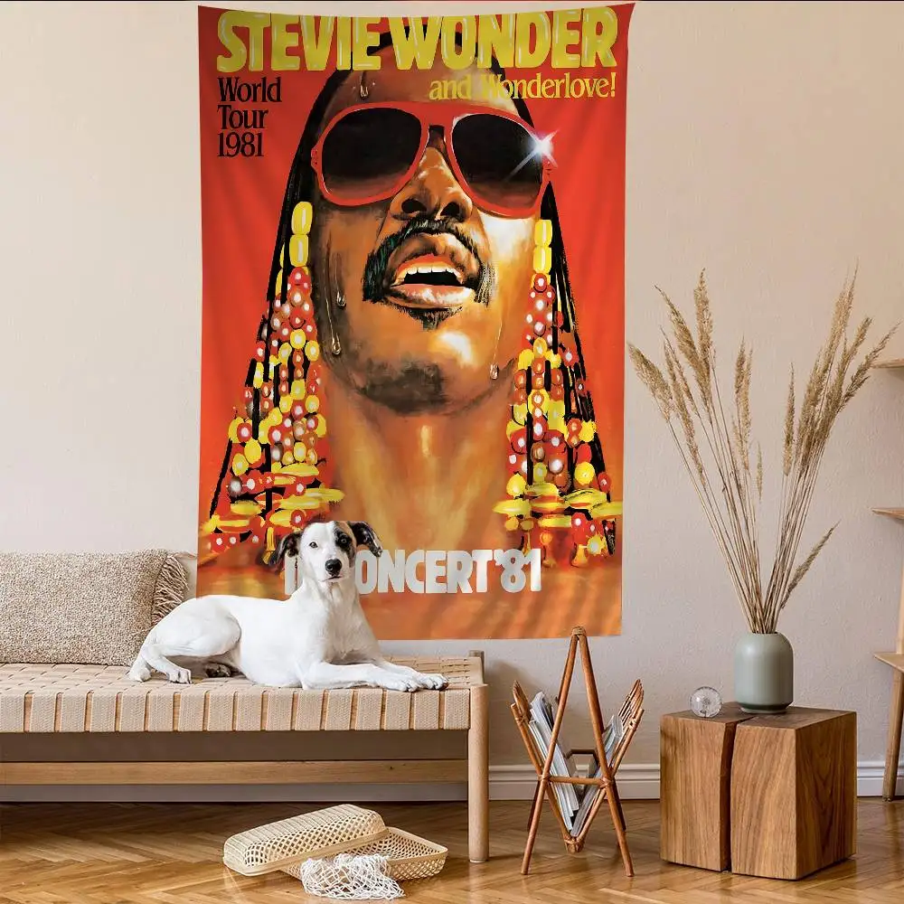 Stevie Wonder Singer Band Colorful Tapestry Wall Hanging Bohemian Wall Tapestries Mandala Wall Hanging Sheets