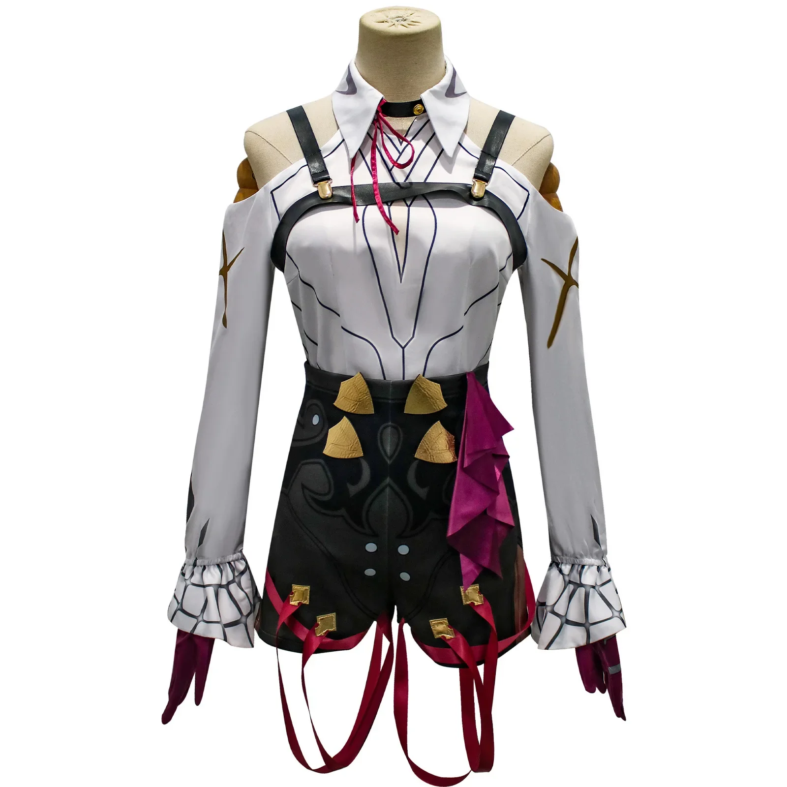 Disfraz de Cosplay de juego Kafka Honkai Star Mai para mujer, traje de combate, peluca Con accesorios, traje de Halloween, fiesta de carnaval, Con cómic