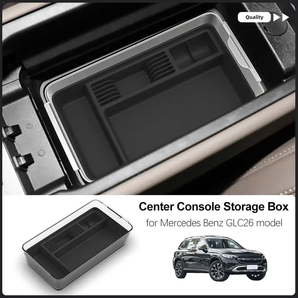 Für Mercedes-Benz GLC 400 350 EQ EV X540 2026 2027 Mittelkonsole Armlehnenbox Aufbewahrungsbox ABS-Material Innenausstattung