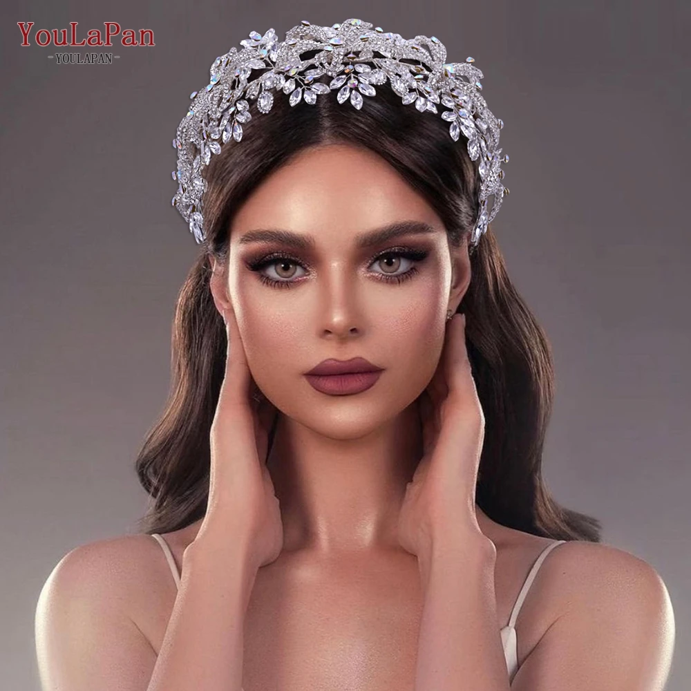 

TOPQUEEN HP395 Wedding Headband Bridal Diadem Flower Headpieces Elegant Princess Tiara Crown Bride Hair Accessories Jewelry