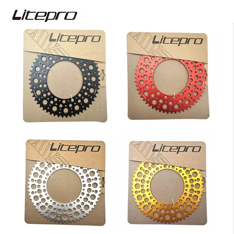 Liteproelite Starry Sky Bubble Chainring 130BCD Round 54T 56T 58T Tooth Plate MTB Mountain Bike Folding Bicycle Chainwheel