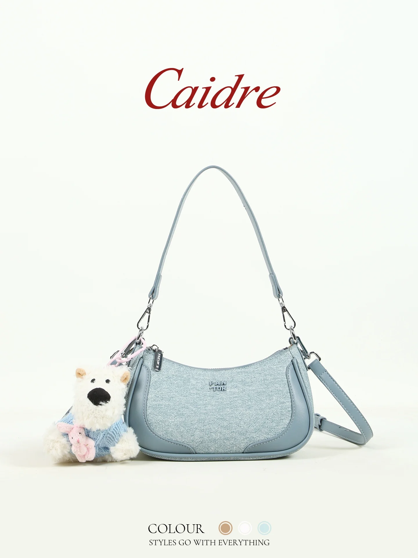 

Caidre Underarm Bag Women's Birthday Gift Handbag Shoulder Bag Crossbody Bag Korean Style Pure Color PU Leather Handbag