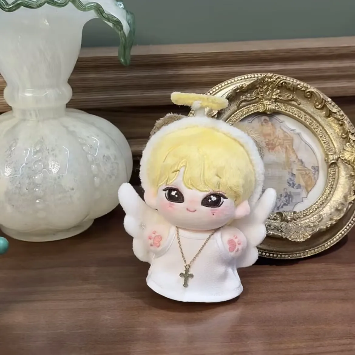 新しい10cm「リトルエンジェル」かわいいアクセサリー服シリーズ綿人形10cmセットスターベビードレス