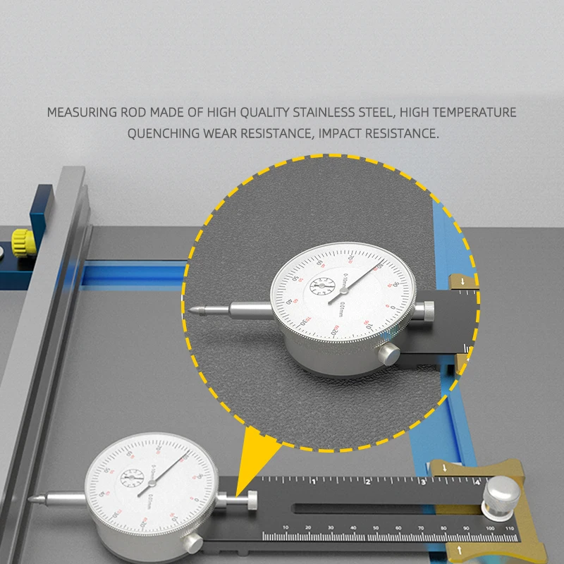 Imagem -04 - Table Saw Dial Gauge Corrector Liga de Alumínio para Serra Lâmina Correção do Paralelismo Ferramenta do Woodworking