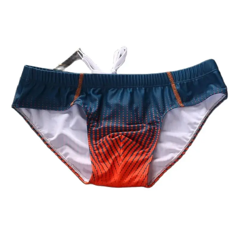 NEW MENS SWIM BRIEFS TRUNKS GRADIENT COLOR SWIM BIKINI