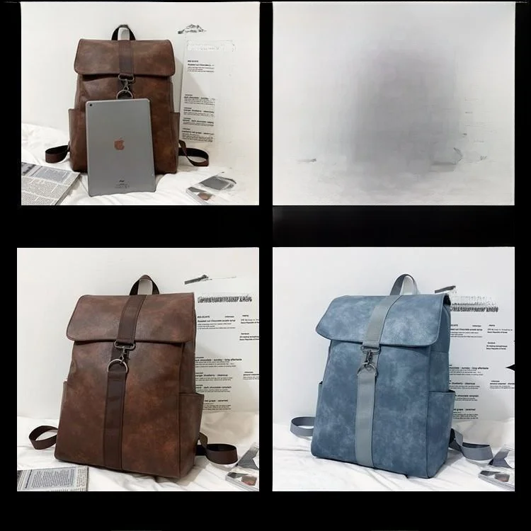 

Retro PU Leather Double oulder Bag for Men Campus Cuter Bag Large Capaci Travel Bag Simple Sle Bapa for Students