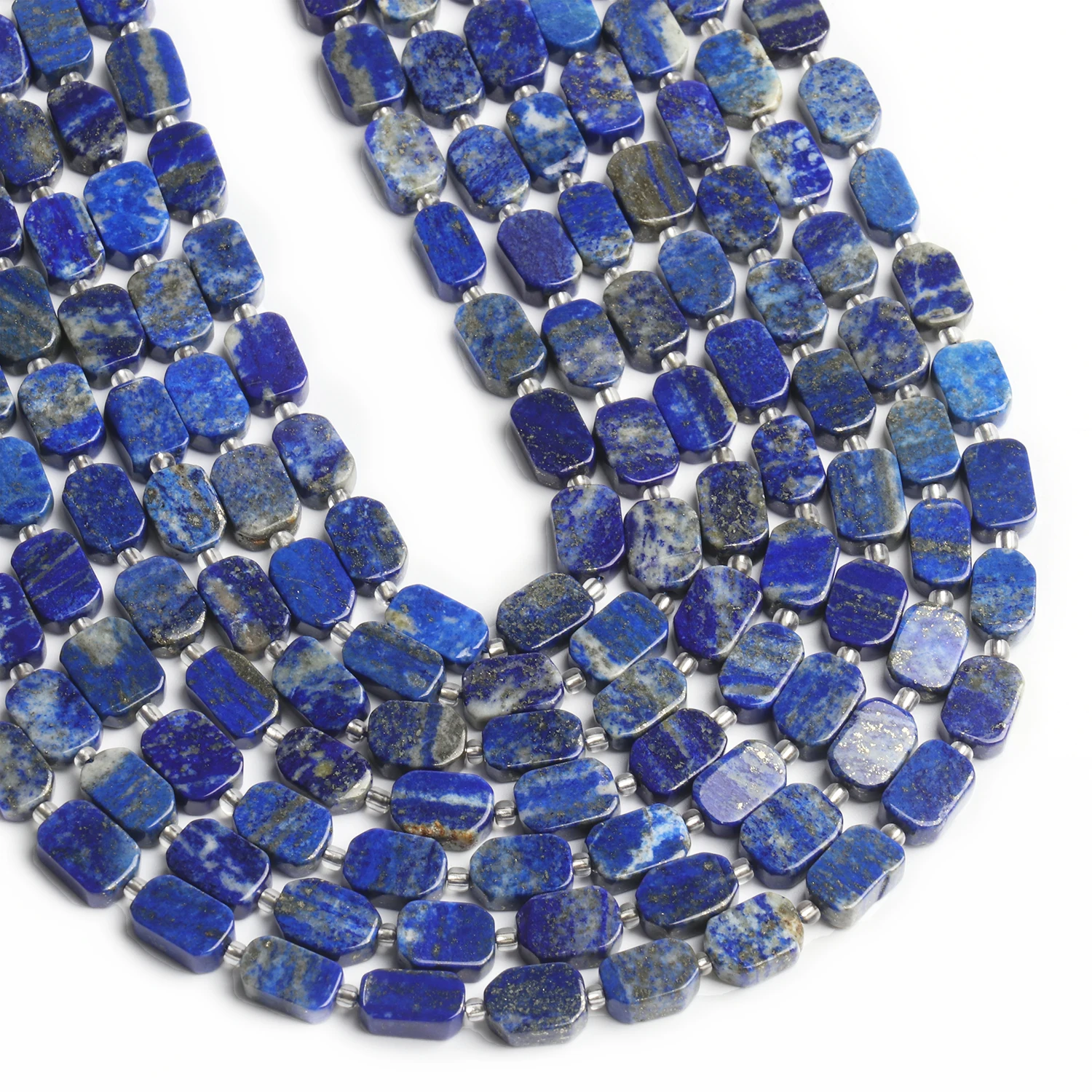 8x12mm AAA Rechteckige Amethyst Citrin Lapislazuli Perlen, Naturstein, unregelmäßige Spacer-Perlen für Schmuckherstellung, Charms, Armbänder – Detail 6