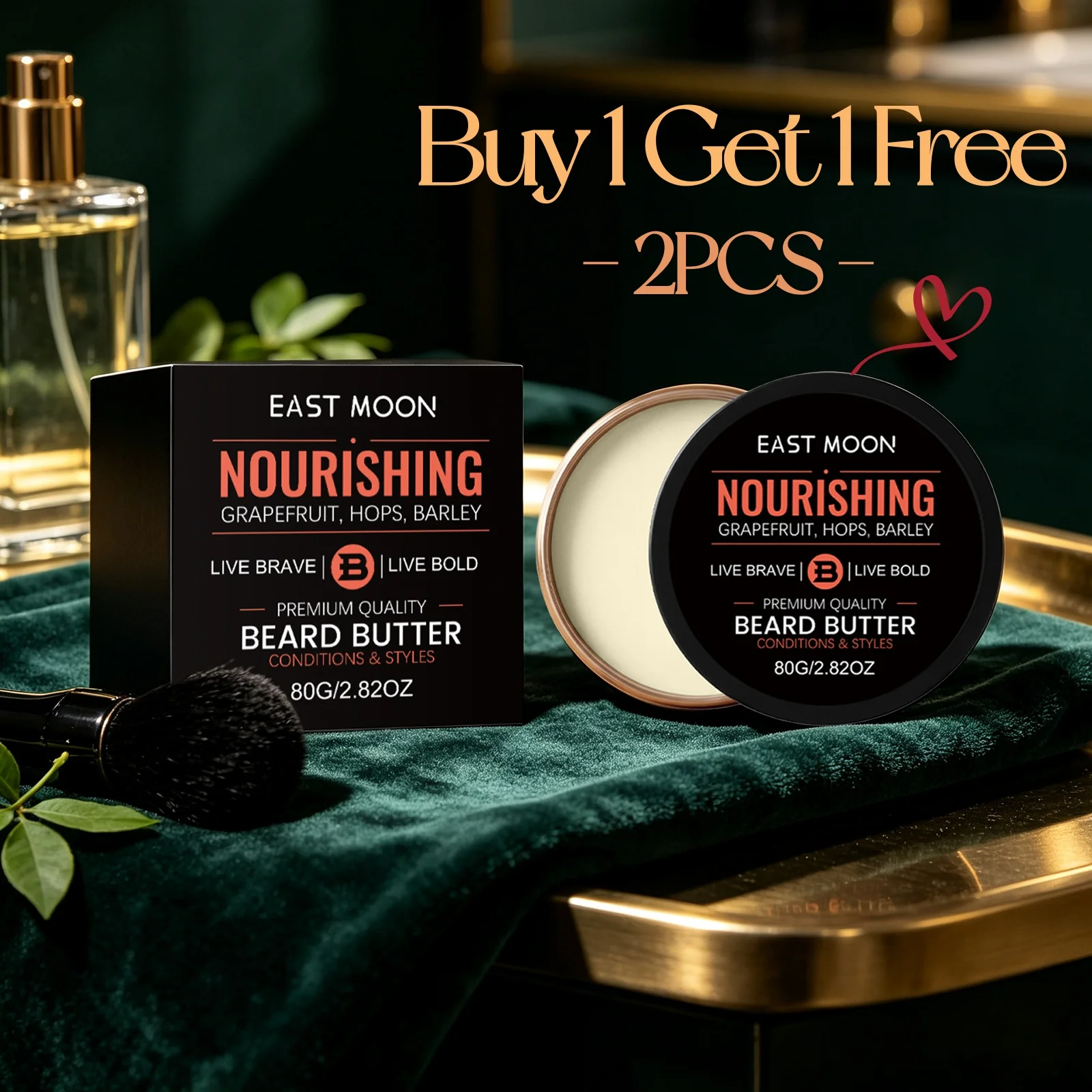 2PCS East Moon Beard Growth Cr - Men'S Grooming Cream ulasan dan harga