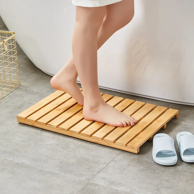 Multipurpose Foot Pedals Foot Bamboo Waterproof Step Stand Kitchen Stool Bathroom Non-slip Heightening Pad