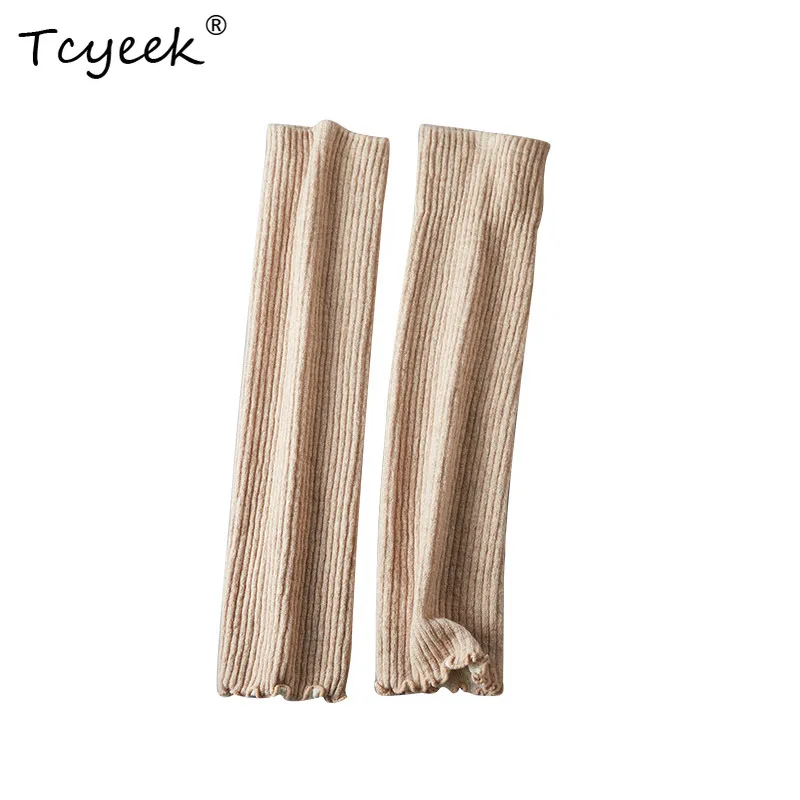 Tcyeek Наколенники из 100% натуральной шелковой кашемировой шерсти с подкладкой, женские мягкие удобные, защита суставов для ухода за кожей, весна 2024 года P41961QC