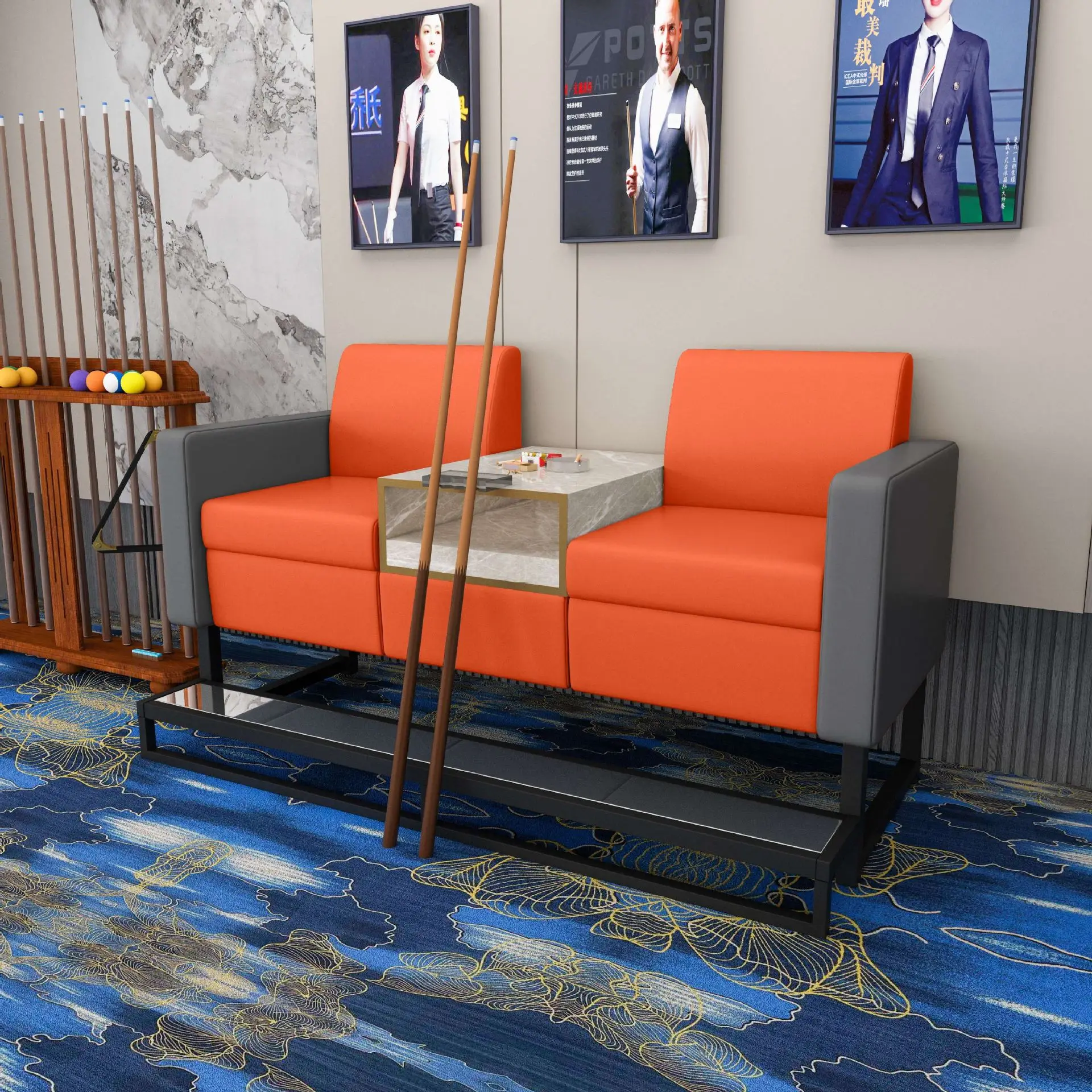 أريكة البلياردو سنوكر بريطانية لعرض الكراسي