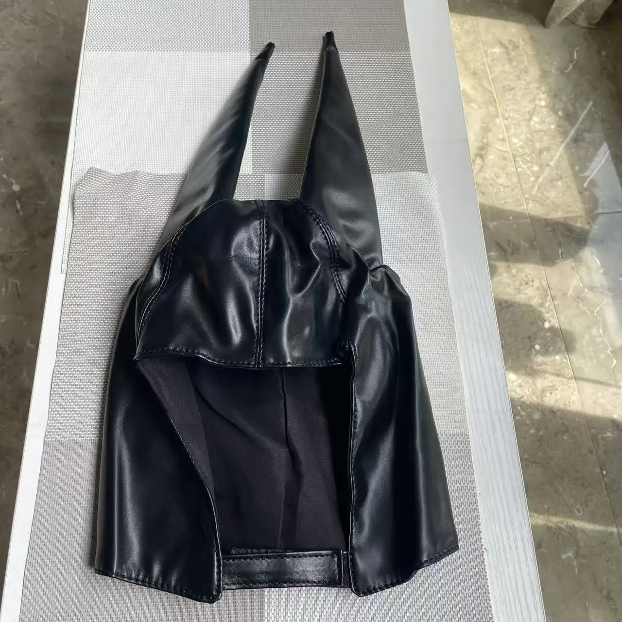 

Steampunk Plague Doctor Hat Long Ears Pu Leather Cap Gothic Halloween Costume Unisex Witch Wizard Cosplay Prop Y2K Punk