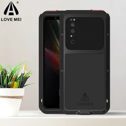 소니 Xperia 1 10 II 실리콘 군용 금속 보호 케이스 충격 방지 방진 커버에 대한 사랑 메이 전화 케이스