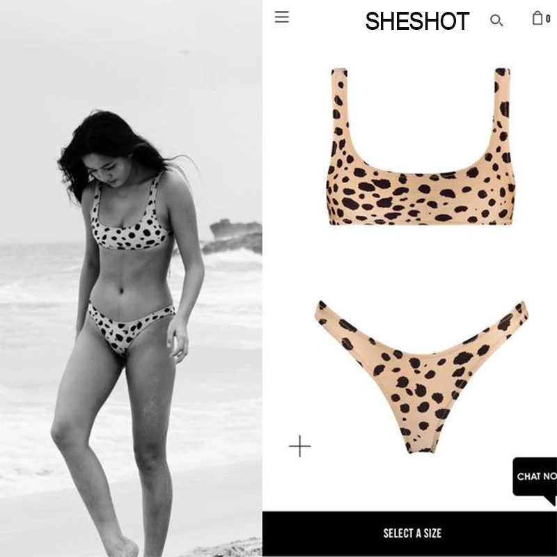 【Gorąca wyprzedaż】 ShesHot Bikini Set VS Strój kąpielowy Kobieta 2024 JERA - CHEETAH Seksowne stroje kąpielowe