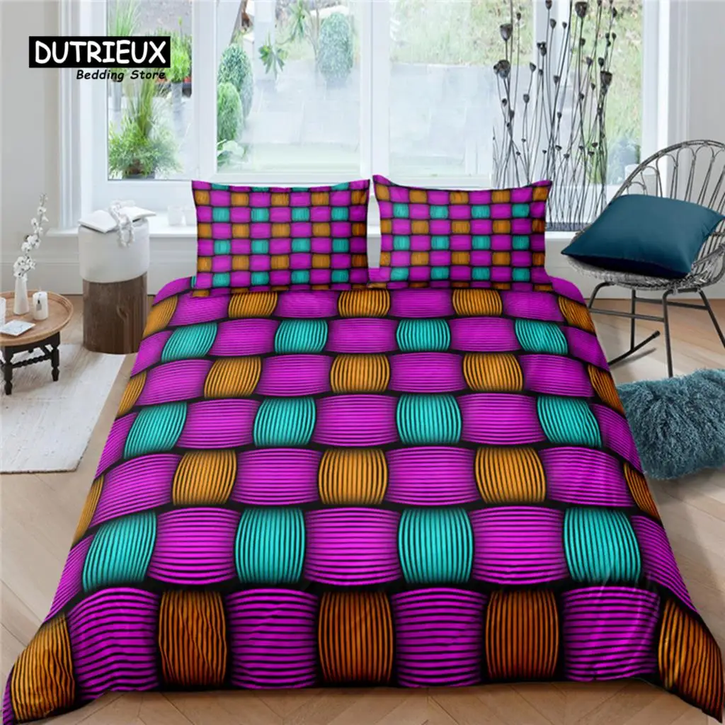 Luxury 3D Abstract Geometry Print Home Living Comfortable Duvet Cover Pillowcase Kid Bedding Set Queen and King EU/US/AU/UK Size