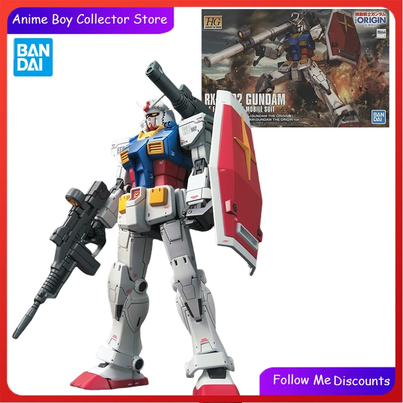 

Bandai Original GUNDAM HG GTO 1/144 RX-78-02 Mobile Suit GUNDAM Anime Action Figure Toys for Kids Gift Collectible Model