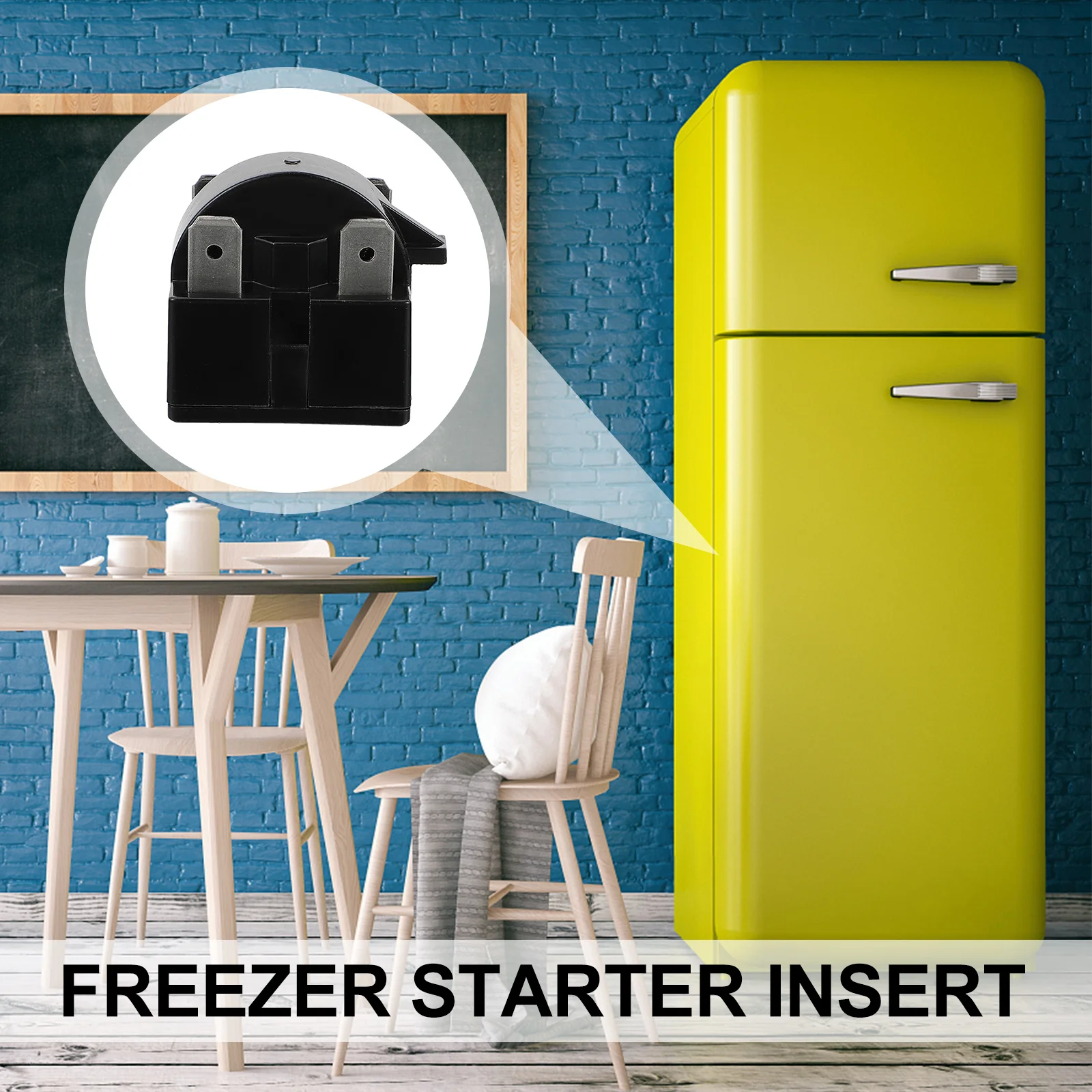 

4pcs Compressor Starter Insert For Refrigerator Freezer Wine Cooler Repair Overload Protector Compatible With Home Factory