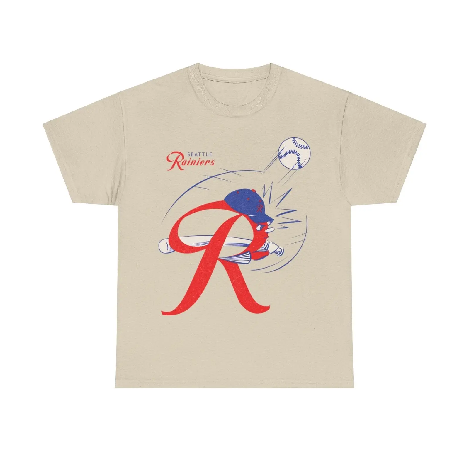 Seattle Rainiers BIG R Nostalgic Retro Baseball Team T shirt