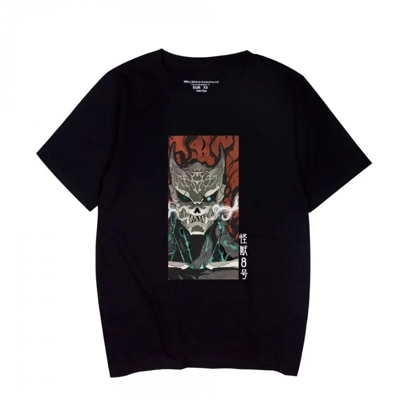 Cartoon Oversize T-Shirt Kaiju No. 8 Anime Cute Kaiju No. 8 Summer Comfortable and Soft Short Sleeve Creative Gifts