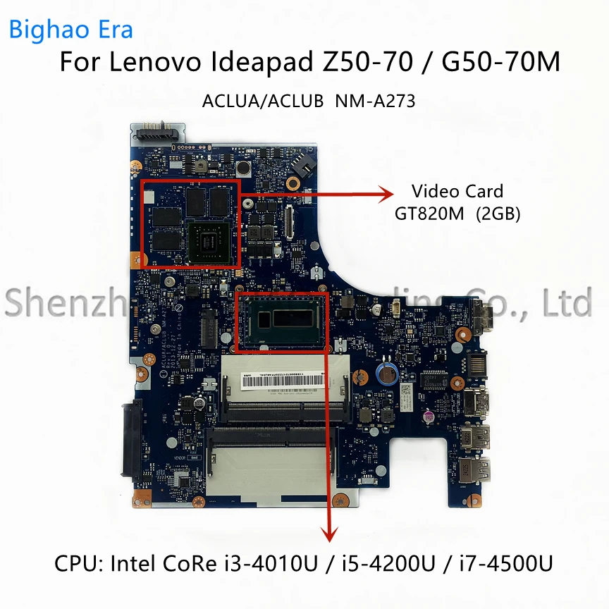 NM-A273 For Lenovo Ideapad G50-70M Z50-70 Laptop Motherboard With i3 i5-4210U i7-4510U CPU GT820M/GT840M 2GB 4GB GPU 100% Tested