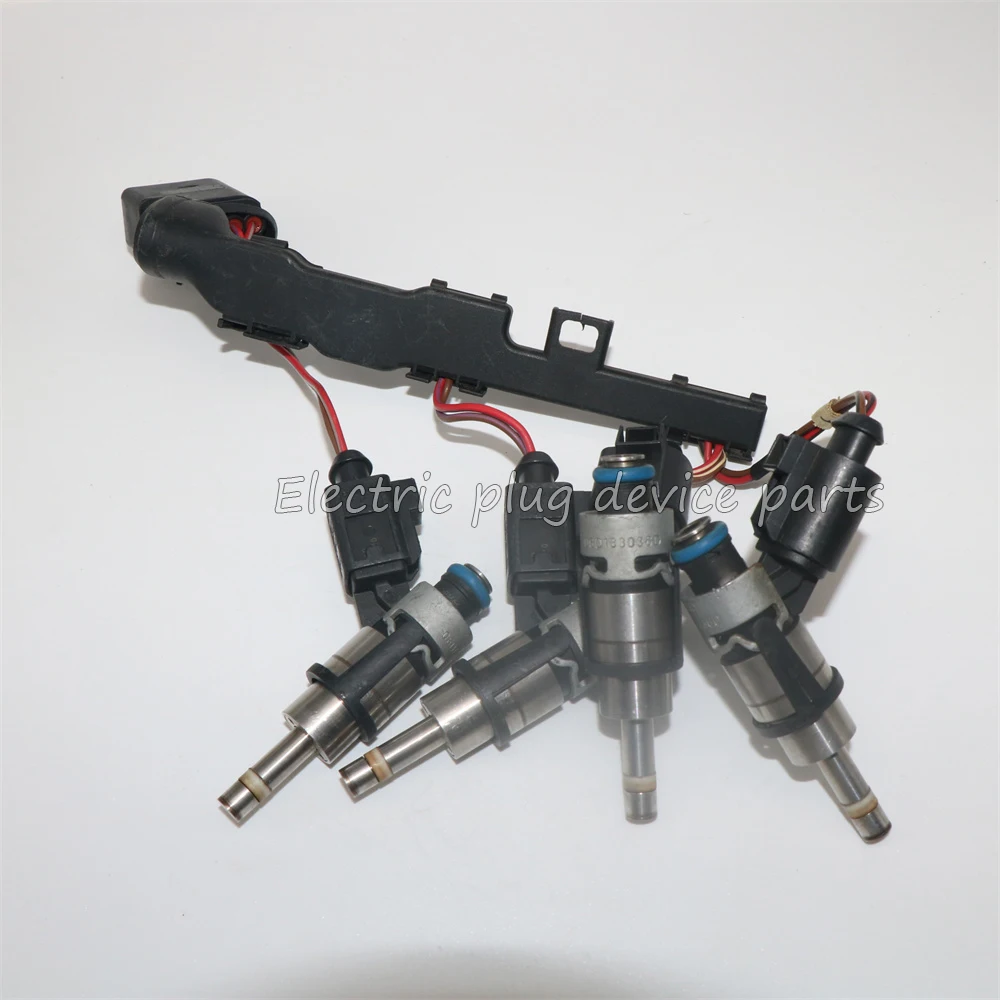 06D133036D Fuel Injector with Harness for VW Golf V Audi A3 2.0 FSI A6 C6