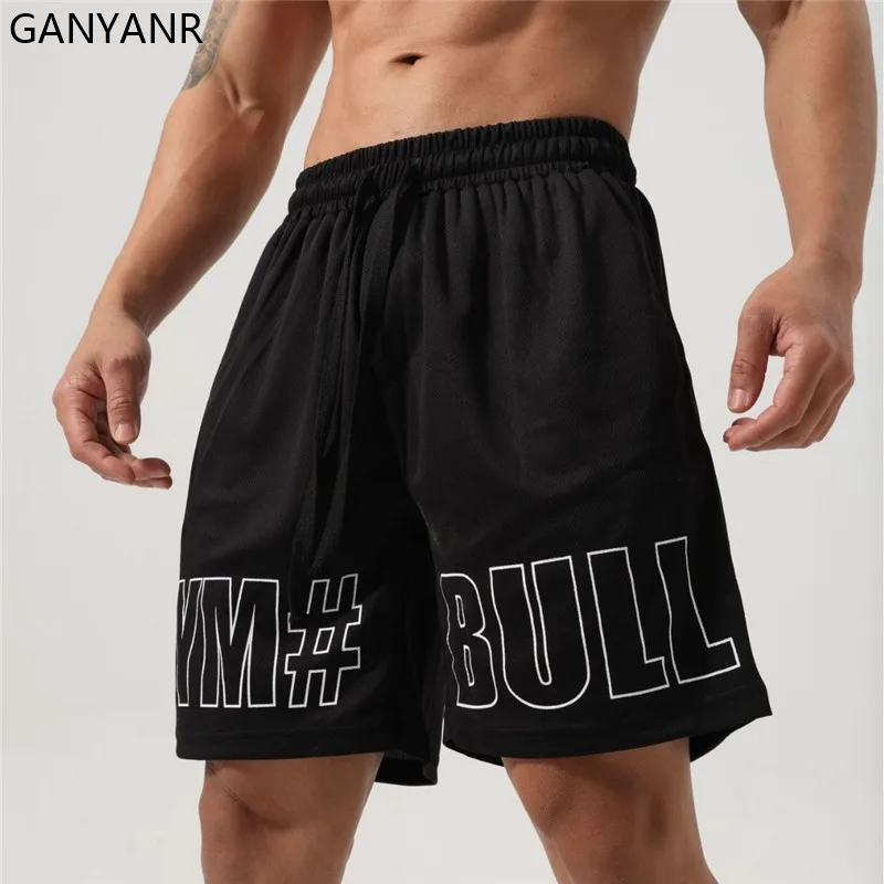 GANYANR pantalones cortos para correr con bolsillos para hombre, mallas deportivas para gimnasio, fútbol, baloncesto, fútbol, ropa deportiva para entrenamiento de Yoga de verano