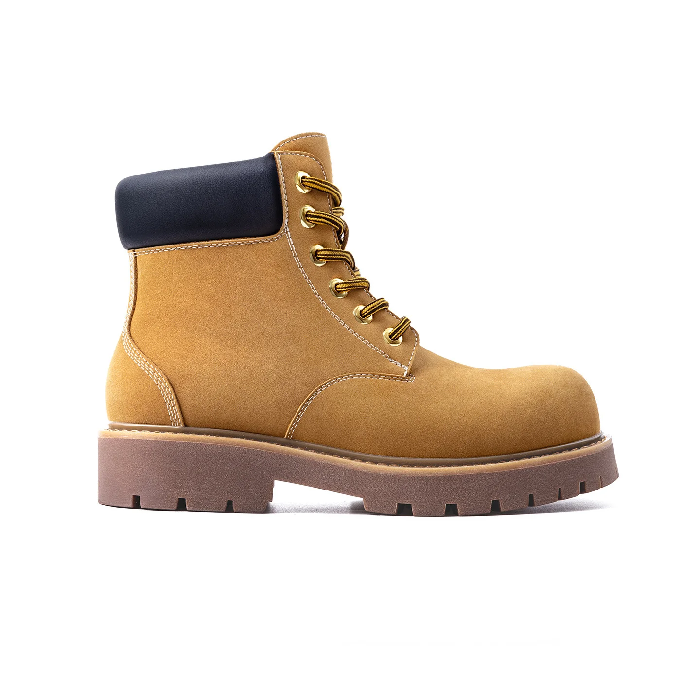 Mr.A Brand 26-Year New Classic High-Top 4.5cm Height-Increasing Wear-Resistant Yellow Boots Outdoor Leather Comfortable Retro Warm Boots Men's Work Boots image 6