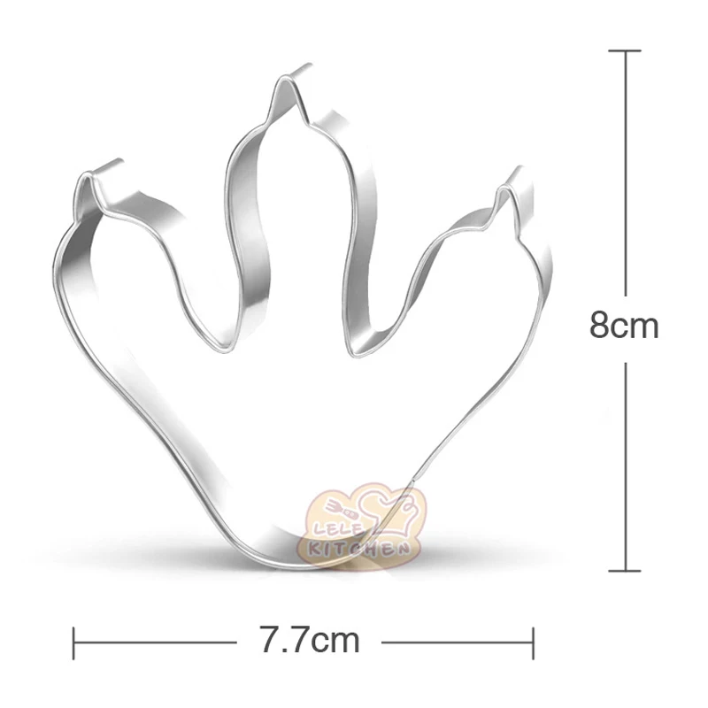 Stainless Steel Dinosaur Cookie Cutter Bread Mould Sugar Biscuit Press Stamp Embosser DIY Fondant Cake Mold Baking Sandwich Kids