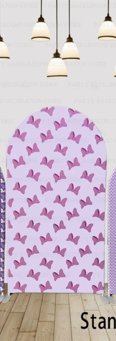 Disney Sweet Daisy Duck Minnie Mouse Baby Bogen Hintergrund Abdeckung Neugeborene Mädchen gewölbte Wand Hintergrund Baby 1. Geburtstag Dekor Abdeckung 3
