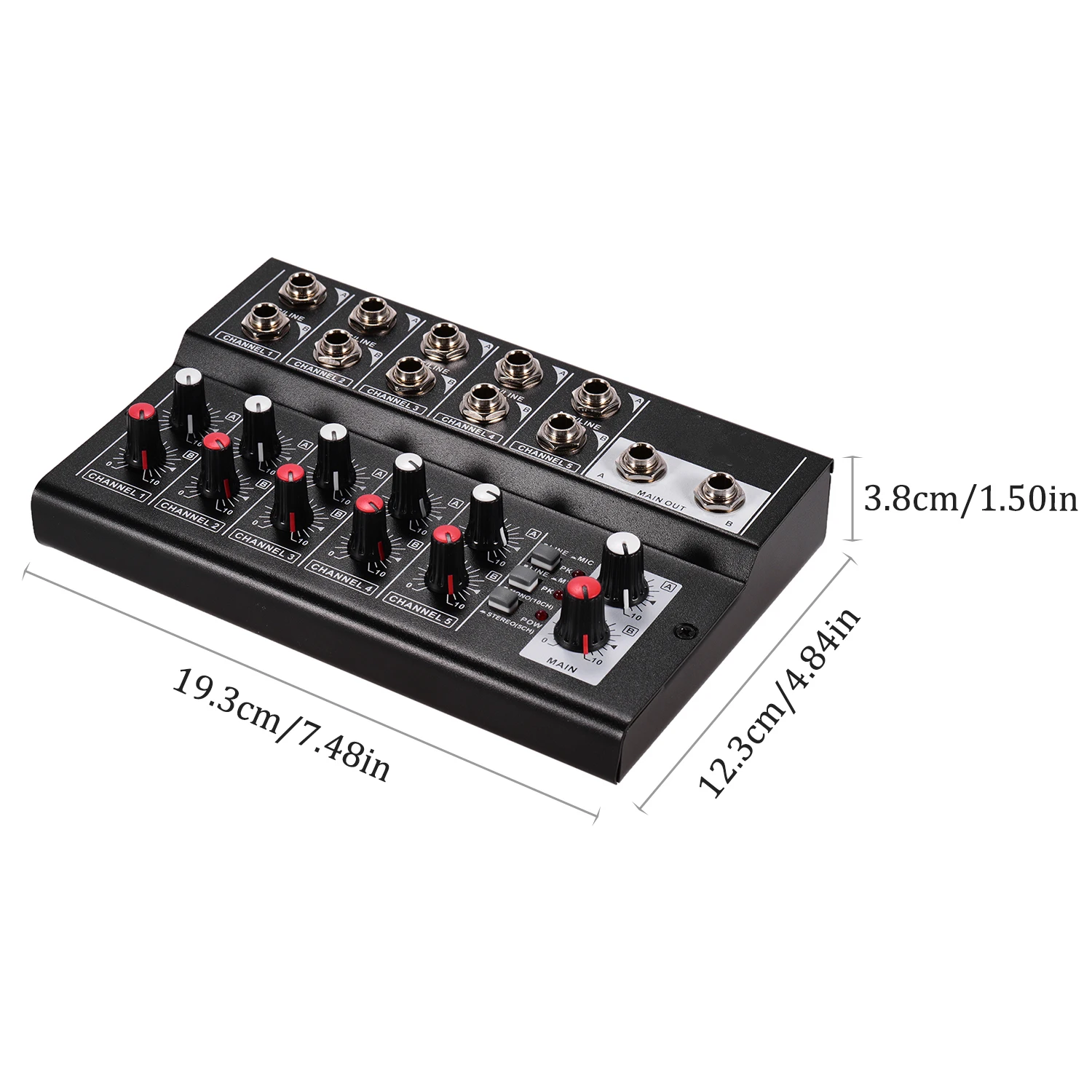 10-Channel Mixing Console Digital Audio Mixer Stereo for Recording DJ Network Live Broadcast Karaoke