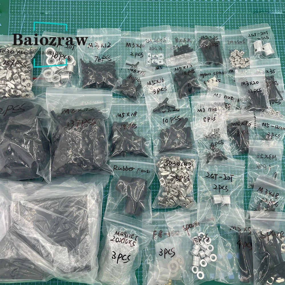 Imagem -03 - Baiozraw-rat Rig V-core 3.1 Base Parts Kit Todas as Versões Hardware Bearing Fastener Kit Peças Mecânicas