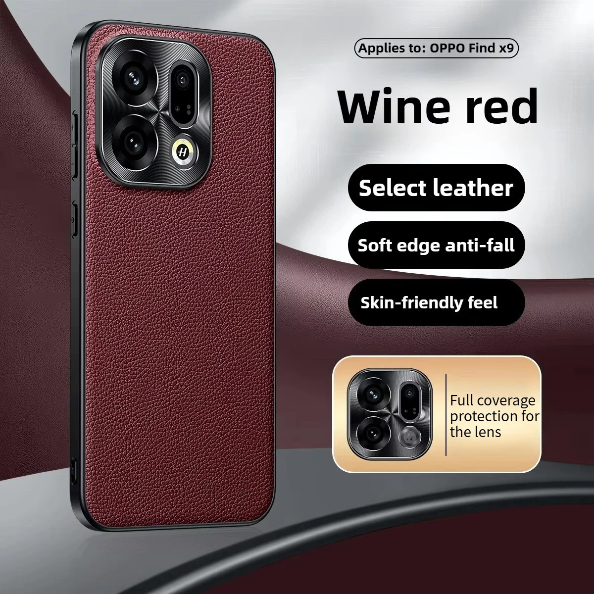 

Genuine Leather for OPPO Find X9 Pro Case New Lens Precision Hole Anti-drop Matte Ultra-thin Phone Case for Find X8 Pro X7 Ultra