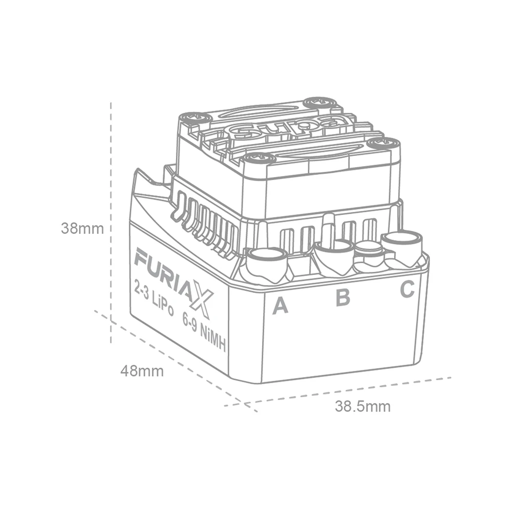 SKYRC ブラシレスモーターESCコンボ FuriaX Supa 3650モーター 60A ESC 2-3S LiPo 3.175mmシャフト 1/10 ツーリングバギー ショートコーストラック用
