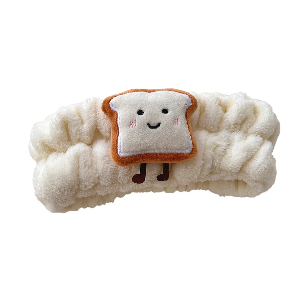 Simpatica fascia assorbente in peluche per cartoni animati, in peluche, per lavare il viso, impermeabile, per trucco, per donna