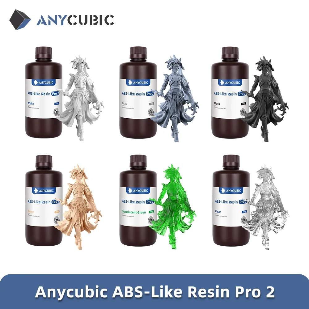 Anycubic ABS 유사 + 송진 프로 2 급속 UV 경화 405nm 표준 광폴리머 송진, ABS 3D 송진, LCD용 고정밀, 최신