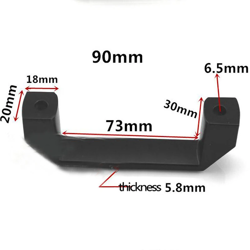 Kitchen Cabinet Handles Concise Black Wardrobe Door Handle Box Handle for Toolbox Suitcases Equipment Cabinet Pull Drawer Knobs - zdjęcie 1