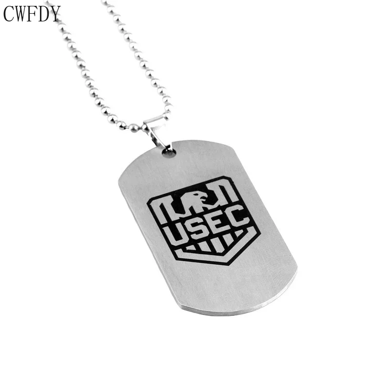 New Game Escape From Tarkov Beads Stainless Steel Pendant Necklace BEAR USEC Necklaces For Women Men Jewelry Birthday Gifts 70cm